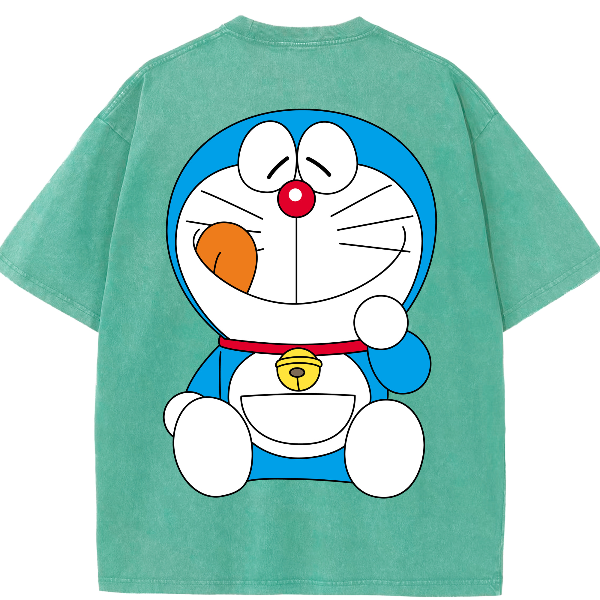 （画像用） ドラえもん Doraemon 綿100% ヴィンテージ風 半袖Tシャツ（背面プリント）